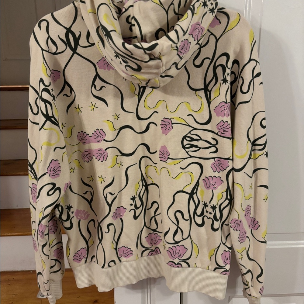 Scotch and Soda oversized printed Hoodie Abstract Floral Planet Love Size Small - Picture 6 of 6